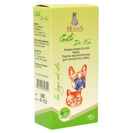 Паста Др. КІС Релакс (Paste Dr.KIS Relax) заспокійліва для котів та собак 50 г, MODES