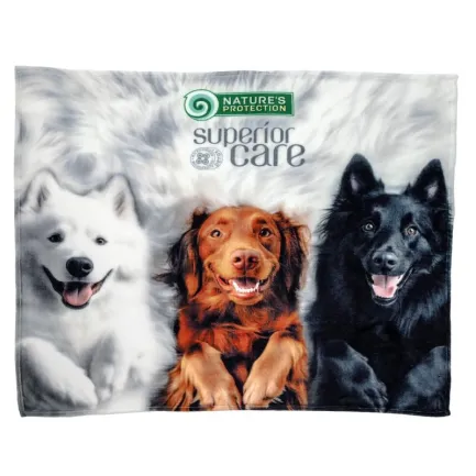 Nature's Protection Superior Care М'який плед з цуценятами білий, 127 х 152 см