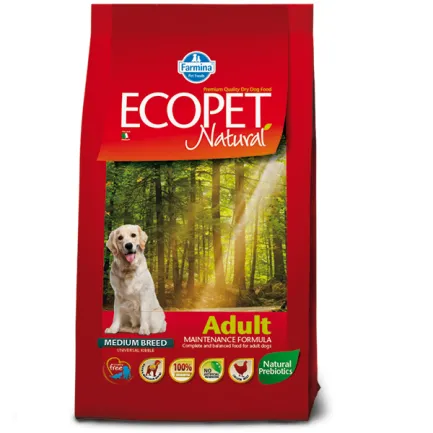 Сухий корм Farmina ECOPET NATURAL Adult Medium для дорослих собак середніх порід, з куркою, 12 кг