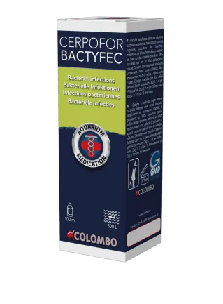 Засіб проти бактеріальних інфекцій акваріумних риб CERPOFOR BACTYFEC 100 ML-500 L (A5010740)
