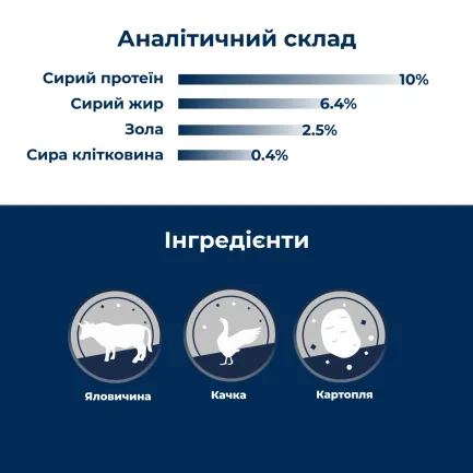 Вологий корм Dr.Clauder’s Best Selection №8 200 г для дорослих котів, яловичина та качка з картоплею — Фото 2