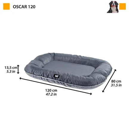 Ferplast OSCAR 120 GREY М'яке місце сіре, TECH-текстиль — Фото 1