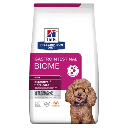 Hill’s Prescription Diet Gastrointestinal Biome Mini Сухий корм для собак малих порід при захворюваннях шлунково-кишкового тракту, з куркою, 3 кг