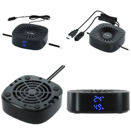 Вентилятор для тераріуму Hobby Terra Fan (37130) з дисплеєм і датчиком температури та вологості — Фото 2