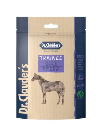 Заохочувальні тренувальні ласощі Dr.Clauder's Trainee Snack Horse, 80 г, Органічні кубики з конини для собак та котів