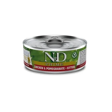 Вологий корм Farmina N&amp;D Grain Free Prime Chicken Kitten для кошенят, беззерновий, з куркою та гранатом, 70 г