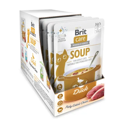 НАБІР Корм вологий Brit Care Soup Duck д/котів суп качка 75 г 15 шт