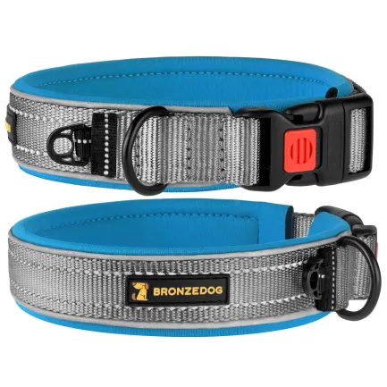 Нашийник для Собак BronzeDog Sport Сіро - Блакитний M