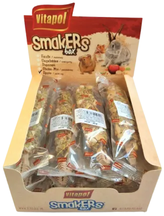 Колба Vitapol Smakers Box для гризунів, зі смаком яблука, упаковка 12 шт