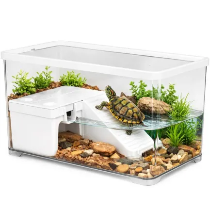 Тераріум-акваріум для черепахи Kruger Meier LagunaVerde Turtle Aquarium 30×18×18 см з островом і фільтром — Фото 1