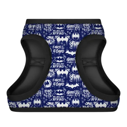 Шлея для собак м'яка WAUDOG Clothes з QR паспортом, малюнок "Бетмен біло-блакитний", XS1, В 24-27 см, С 18-20 см — Фото 1