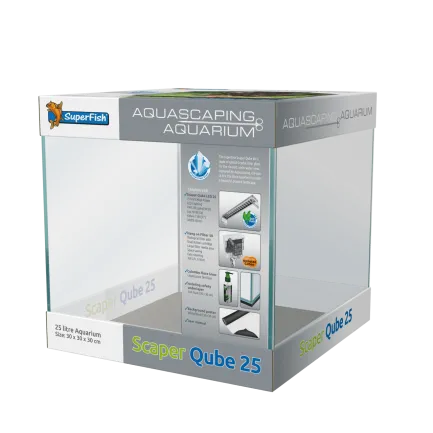 Акваріум скляний - Superfish Scaper Qube 25 (A4051705)