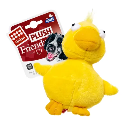 Іграшка для собак Качка з пищалкою GiGwi Plush, плюш, штучне / тканина, МТХ, 11 см — Фото 1