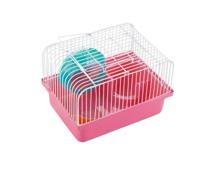 Клітка AnimAll Cube для хом'яка 23.2x17х12 см, рожева