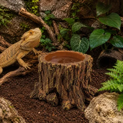 Декорація Hobby Wildwood Stump 15×14,5×9 см - декоративний пень, поїлка, горщик для тераріуму (40849) — Фото 2