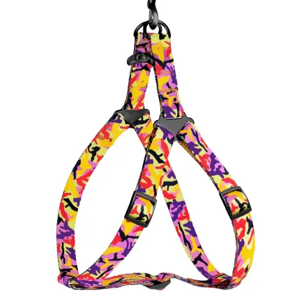 Шлея для Собак BronzeDog Urban Camo Нейлонова Помаранчева S — Фото 1