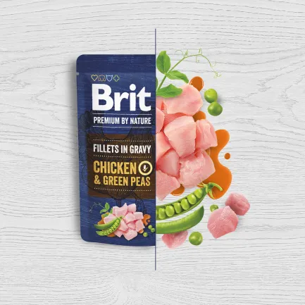 Корм вологий Brit Premium Fillets in Gravy Multipack для собак малих порід філе в соусі Мультипак 12 шт х 85 г — Фото 2