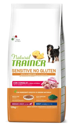 Natural Trainer Dog Sensitive No Gluten Medium&amp;Maxi сухий корм для середніх та великих порід без глютену з Кролятиною 12 кг