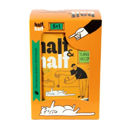 Набір вологих кормів Half&amp;Half "5+1" для стерилізованих котів, шматочки з індичкою в желе, паучі, 6 шт*100 г — Фото 5
