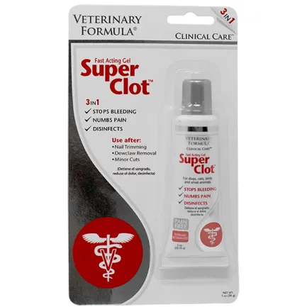 Veterinary Formula Clinical Care Super Clot ВЕТЕРИНАРНА ФОРМУЛА СУПЕР КЛОТ кровоспинний, знеболювальний, дезінфекційний гель 0,028 кг