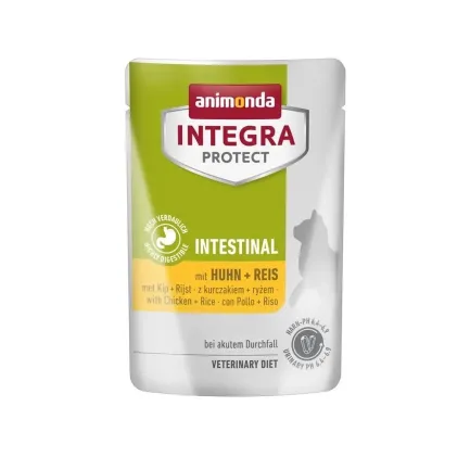 Корм вологий ветеринарний для котів Integra Protect Intestinal with Chicken + Rice при захворюваннях ШКТ, пауч, 85 г