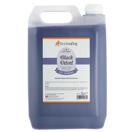 Шампунь Dezynadog Black Velvet Colour Enhance для посилення кольору чорної і темно-коричневої шерсті відновлює блиск і колір 5 л
