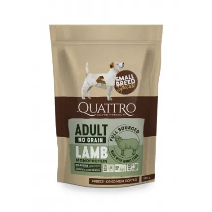 Quattro Adult Lamb Small Breed корм для дорослих собак дрібних порід з ягням 150 г