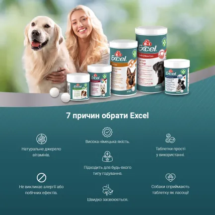 Вітаміни 8in1 Excel Deter для цуценят та дорослих собак, від копрофагії, 100 шт — Фото 11