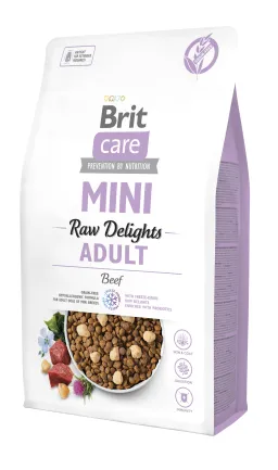 Корм сухий для собак малих порід Brit Care Mini Raw Delights Beef яловичина 2 кг