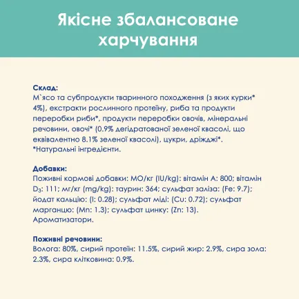 Вологий корм CAT CHOW Hairball для дорослих котів для зменшення утворення кульок шерсті у травному тракті з куркою та зеленою квасолею 85 г — Фото 7