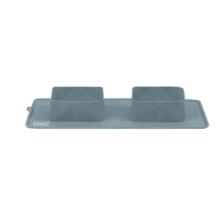 Миска складана WAUDOG Silicone,385х230х50 мм сірий — Фото 1