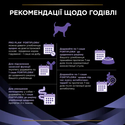 Пробіотик PRO PLAN FortiFlora для дорослих собак та цуценят для підтримання нормальної міклофлори шлунково-кишкового тракту 30х1 г — Фото 10