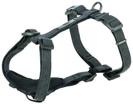 Шлея Trixie CityStyle H-harness для собак бавовна M–L 52–75 см 20 мм чорна