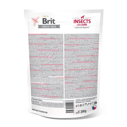 Ласощі для собак Brit Care Dog Crunchy Cracker Insects для травлення, комахи, ягня і малина, 200 г — Фото 2