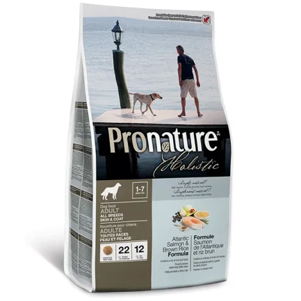 Pronature Holistic Dog Atlantic Salmon&amp;Brown Rice ПРОНАТЮР ХОЛІСТИК АТЛАНТИЧНИЙ ЛОСОСЬ З КОРИЧНЕВИМ РИСОМ сухий холістик корм для собак 2,72 кг