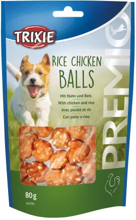 Ласощі Trixie Premio Rice Chicken Balls для собак, рис/курка, 80 г
