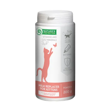 Замінник молока для кошенят Nature's Protection Kitty-milk, 200 г
