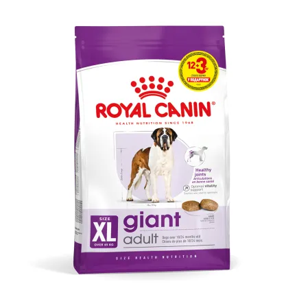 Сухий корм Royal Canin GIANT ADULT для дорослих собак гігантських порід 12кг+3кг