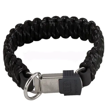 Sprenger Paracord СПРЕНГЕР ПАРАРКОРД чорний світловідбивний нашийник для собак 50 см