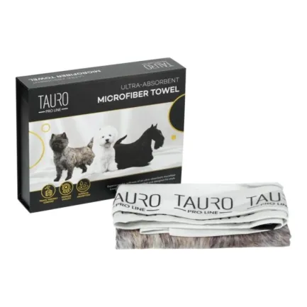 Tauro Pro Line Рушник з мікрофібри високопоглинальний з тер'єрами, 80 x 160 см — Фото 3