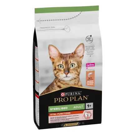 Сухий корм PRO PLAN Sterilised Adult 1+ Vital Functions для дорослих котів після стерилізації з лососем 1,5 кг — Фото 1