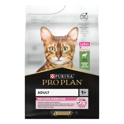 Сухий корм PRO PLAN Adult 1+ Delicate Digestion для дорослих котів з чутливим травленням та вибагливих до їжі з ягням 3 кг