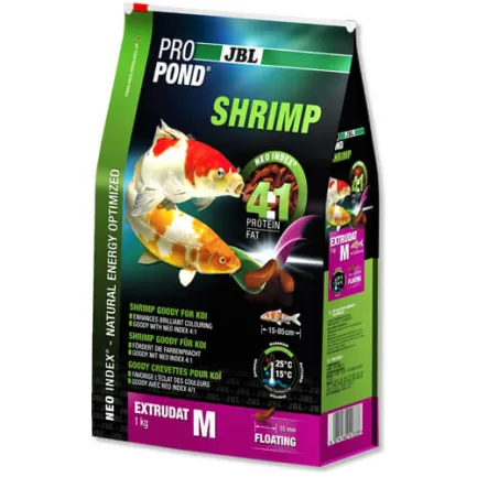 Ласощі в формі креветок JBL ProPond Shrimp для коропів кої, 1.0 кг