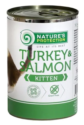 Вологий корм для кошенят з індичкою та лососем Nature's Protection Kitten Turkey&amp;Salmon 400г