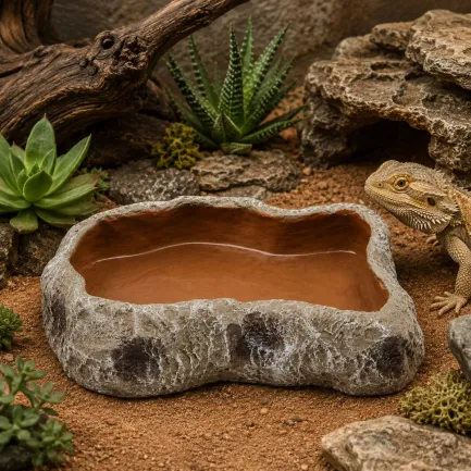 Миска для тераріуму Hobby Cera Dish Granite 3 18x12,5x4см (37802) поїлка та годівниця під натуральний камінь — Фото 2