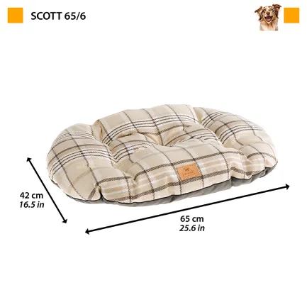 Ferplast SCOTT 65/6 CUSHION BLUE М'яке місце, фібра, велю то, жаккард — Фото 1
