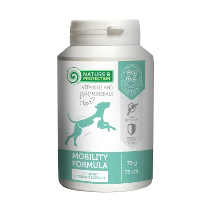Добавка для зміцнення суглобів, сухожиль та зв'язок собак Nature's Protection Mobility Formula, 75 табл.