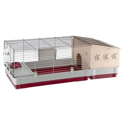 Ferplast CAGE KROLIK 140 PLUS Клітка для кролів з дерев будинком,пластик+метал