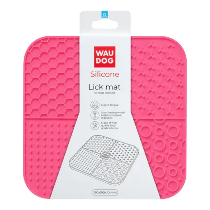 Килимок для злизування WAUDOG Silicone, 190х190х10 мм, рожевий — Фото 1