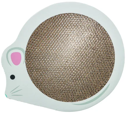 Дряпка Trixie картонна в формі миші з котячою м'ятою для кошенят 35х2,5х29,5 см біла — Фото 1